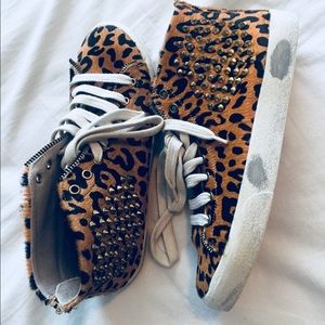 ZARA ANIMAL PRINT STUDDED SNEAKER